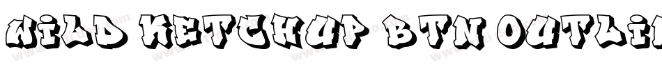Wild Ketchup BTN Outline Shadow字体转换